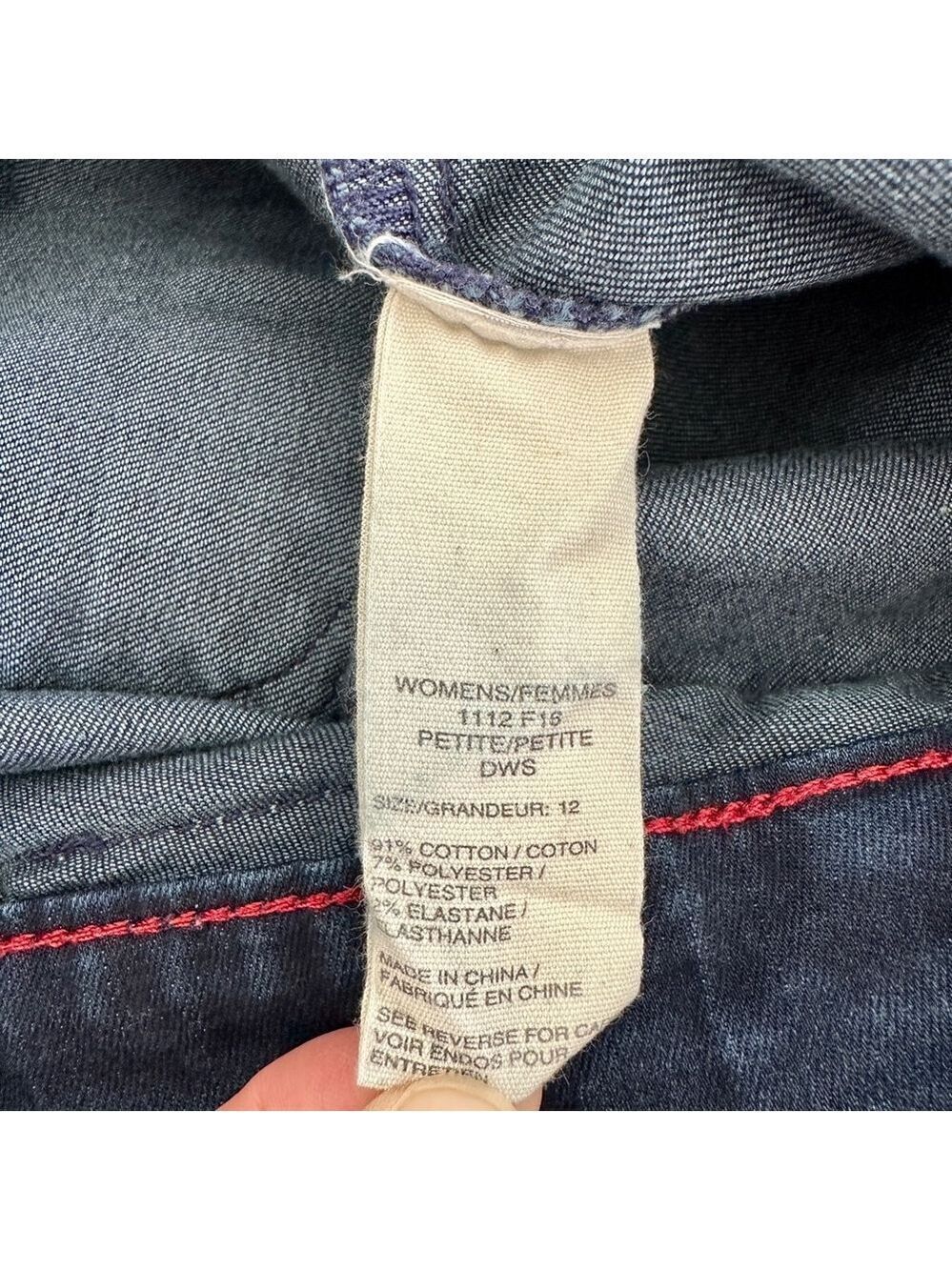 Womens Woolrich Jeans Dark Blue slim Skinny Jeans Size 12 - Picture 9 of 9